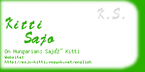 kitti sajo business card